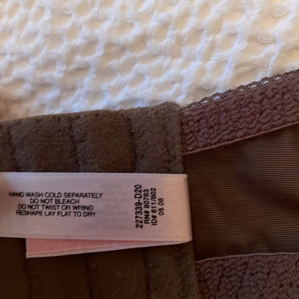 NWOT Victorias Secret Unlined Brown Lace Bra & Panty set 38D/XL - Picture 10 of 10